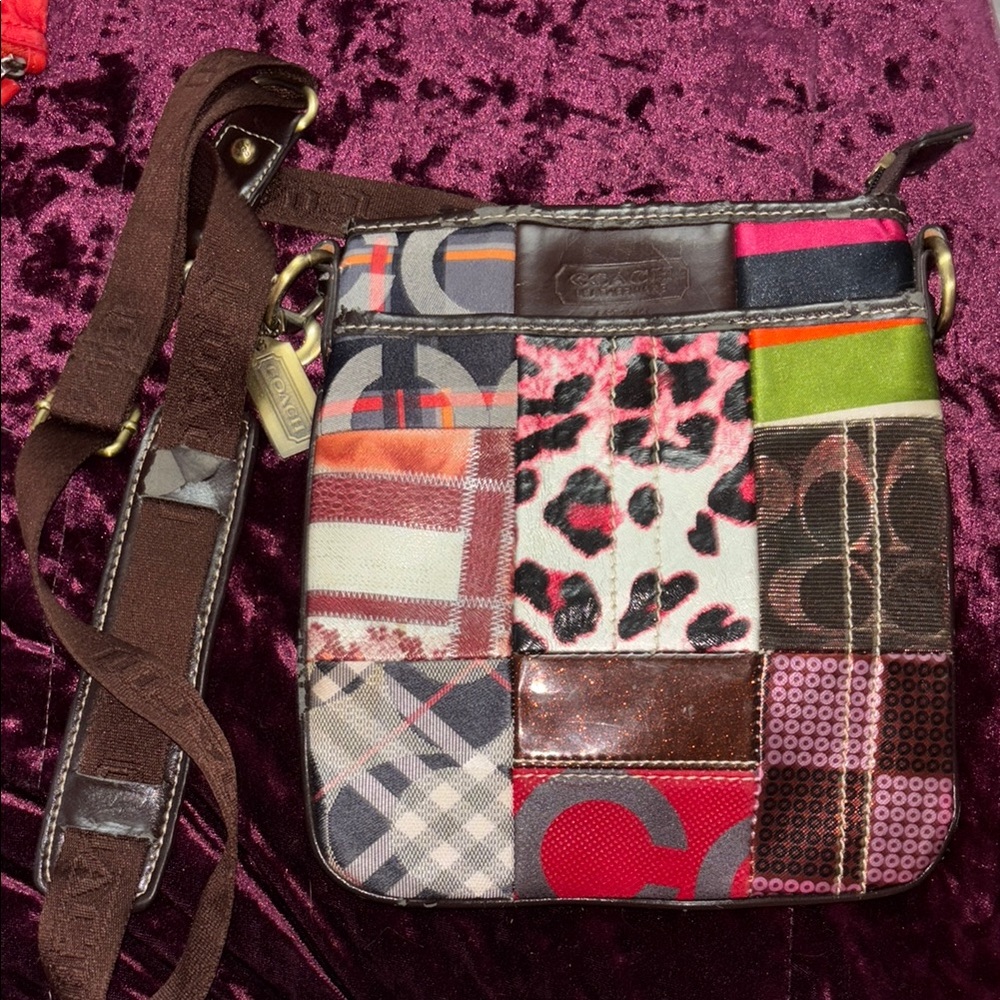 Coach Multicolor Patchwork Crossbody Bag 2000s